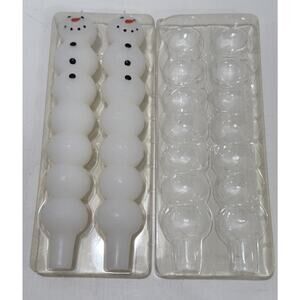 NIB Vintage Christmas Snowmen Candles Tapers 10" New In Box 1 Inch Base